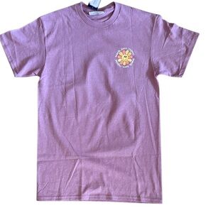NWT SIMPLY SOUTHERN MAUVE PINK WOMENS TEACH LOVE REPEAT SIZE SMALL GRAPHIC TEE